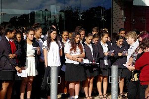 Students at ceremony