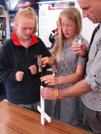 Students assemble the crosses