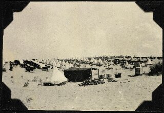 New Zealand Mounted Rifles encampment at Bir el Maler, Egypt.. Powles family :Photographs. Ref: PA1-q-604-33-3. Alexander Turnbull Library, Wellington, New Zealand.