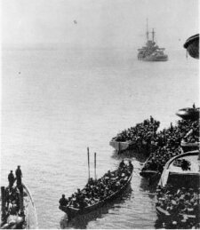 Auckland Battalion landing at Gallipoli 